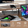 Corner Computer Workstation L-Shaped Gaming Desk w/Monitor Stand-Brown