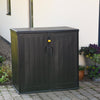 Garden Gear 775L Storage Plastic Shed Black Outdoor Lockable Door Gas Piston Lid