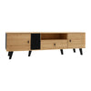 170cm Wood TV Cabinet w/ Drawers & Storage - Modern Lowboard, 170x40x50.5cm