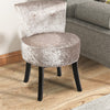 Soft Dressing Table Chair Vanity Makeup Stool Dining Seat Pouffe with Wood Legs