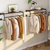 Metal Wooden Coat Rack with 3 Hooks & Shelf Wall Mounted Rack Clothes Hat Hanger