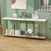 Entryway Console Table Sofa Table with Storage Shelf