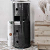 Round ABS Cylinder Cabinet Cupboard Drawer Storage Unit Bathroom Bedroom Stand