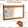 Bathroom Farmhouse Wall Mounted Mirror Explosion-proof Barn Door Style Mirror