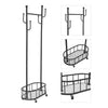 Rolling Coat Rack & Basket Storage Metal Hall Tree Hallway Clothes Stand Trolley
