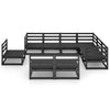 Tidyard 9 Piece Wooden Garden Sofas Set Pallet Furnitures Set Patio Corner J6D2