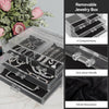 Hollywood Make up Mirror with Storage 3-Tier Jewelry Box LED Lighted Tabletop