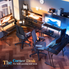 Gaming Desk Corner Desk L Shaped Computer Desk with Two Monitor Stand