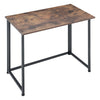 Foldable Industrial Metal Wooden Computer Desk Home Office Study Work Table