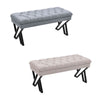 Button Tufted Upholstered Accent Lounge Chair Stool Window Seat Hallway Bench UK