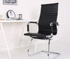 PU Leather High Back Chair Dining Chairs Chrome Legs Home Office Visitor Meeting