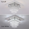 LED Ceiling Crystal Lights Luxury Chandelier Modern Pendant Lamps Square Hallway