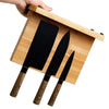Double Side Knife Block Magnetic Extra Strong Magnetic Knife Block Board Bamboo