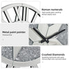 LUVODI Decorative Mirrored Wall Clock Almost Silent Easy to Read for Living Room