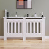Small Medium Large Radiator Cover Vertical Slatted Grill Wooden Heating Cabinet