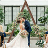 Rustic Triangle Wedding Arch Thicken Wooden Backdrop Stand Wedding Arbor Frame
