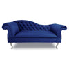 Chaise Lounge Chesterfield Sofa Navy Blue Accent Chair Monaco Bespoke UK