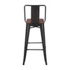 2/4x Industrial Bar Stools Vintage Tall Chair Rustic Metal Breakfast Dining Seat