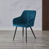 2 Pcs Dining Chairs Velvet/PU Cushion Backrest Seats Reception Armchairs Kitchen