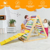 Wooden Kids Climbing Triangle Ladder Toddlers Foldable Triangle Climber w/ramp