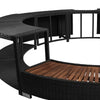 Rattan Round Hot Tub Surround Spa Accessory Backyard Oasis Outdoor Garden Patio