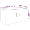Wall Mounted Cabinet Grey Sonoma 80x39x40 cm Engineered Wood