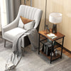 3-Tier Industrial Side Table End Table Record Player Stand w/Adjustable Shelf