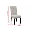 1/2/4/6 Dining Chairs Armchair High Back Linen/Velvet Upholstered Wood Legs Home