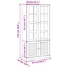 Glass Display Cabinet, Kitchen Cupboard with 2 Door, Storage Cabinet for S4K0