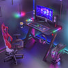 XL Large Gaming Desk Office PC Computer Desk Table RGB Lights Controller Stand