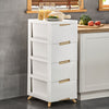 White Bedside Table 3/4/5 Drawers Cabinet Bedroom Toy Storage Nightstand Shelf