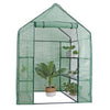 New Walk In Greenhouse PE Plastic Garden Grow Green House with 4 Shelves