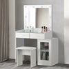 Dressing Table With Drawers Mirror Stool Set Makeup Desk Vanity Table Bedroom