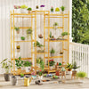 Bamboo Garment Rack 8 Tier Storage Shelves Clothes Hanging Rack Bedroom Entryway