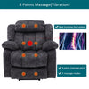 Electric Power Lift Recliner Chair Sofa Power Armchair Heated Massage Grey Merax