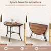 Portable Dining Table Semi Circle Catering Table-Brown