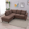 L-Shaped Corner Sofa, Sectional Couch with Built-in USB Port Chaise