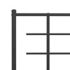 Metal Bed Frame with Headboard Black 90x200 cm m