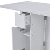 Kitchen Mobile Drop Leaf Dining Table Folding Storage Desk w/1 Drawer 2 Shelves