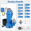 HEAVY DUTY WATER PUMP SUBMERSIBLE WASTE CESSPIT SUMP SEWAGE GARDEN PONDS DIRTY