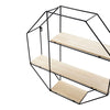 Book Shelves Wall Mounted Black Display Shelf Storage Rack Decorative Open Unit