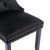 Set of 4 Velvet Dining Chairs with High Back Wooden Legs for Dining Room Kitchen