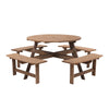 Interlocking Wooden Garden Beer Table & Bench Set Outdoor Patio Bar Dining Table