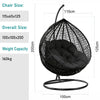 Hanging Egg Chair Rattan Outdoor Indoor Patio Garden Swing Chairs With Cushion