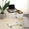 Twin Top Over Bed Chair Laptop Table Adjustable Height Mobility Aid on Wheels