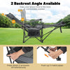 Camping Lounge Chair 2 in 1 Portable Reclining Beach Chair With Footrest