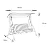 3 Seater Swing-bed Garden Furniture Chair Bed High Quality Large