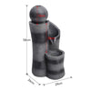 Solar Powered Garden Water Feature Outdoor Rockery Fountain Landscape with Light