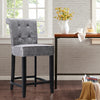 2x Velvet Bar Stools Chairs with Ring Knocker Backrest Kitchen Stools Breakfast