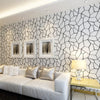 Modern White Crack Marble Stone 3D Effect Breakstone Art TV Backdrop Wallpaper